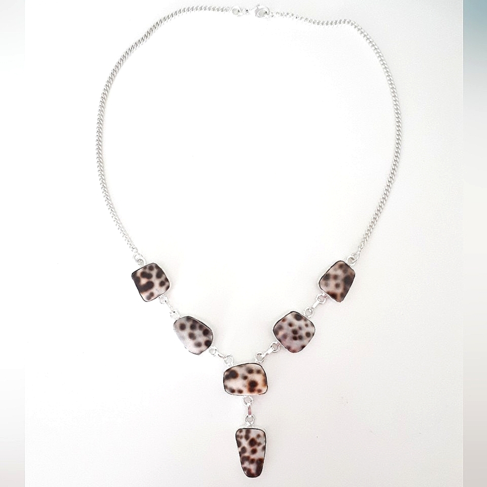 Natural Shell and Silver Necklace